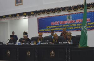 Peringati HUT Kabupaten Konawe, DPRD Konawe Sampaikan Laporkan Kinerja