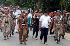 Tanpa Parinringi,  Kery Ikut Gerak Jalan 45 Kilometer