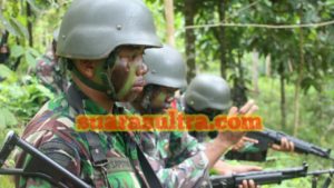 Ratusan Personil Yonif 725 Woroagi Uji Kesiapan dan Kemampuan Tempur