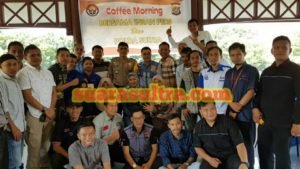 Polda Sultra Gelar Coffee Morning Dengan Insan Pers