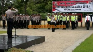 Polri Gelar Operasi Keselamatan 2018, Polres Konawe Ajak Masyarakat Tingkatkan Kepatuhan Berkendara