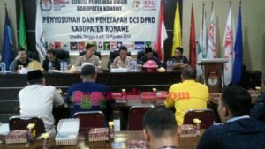 KPU Konawe Tetapkan DCS Pileg 2019, Ini Daftar Caleg Selengkapnya