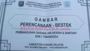 LSM PP-OTDA Konsel Temukan Kejanggalan Pada Proyek Sarana Air Bersih dan Sanitary di SDN 1 Tinanggea