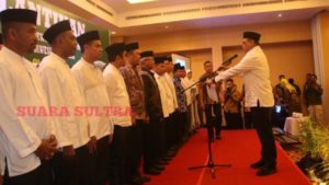 Resmi Dilantik Jadi Ketua dan Wakil DMI Sultra, LA dan Ruksamin Siap Menjalankan Amanah
