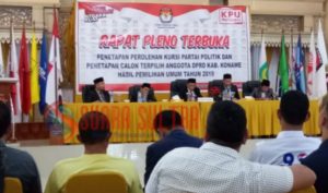 KPU Konawe Tetapkan Perolehan Kursi dan Caleg Terpilh, Berikut Perolehan Kursi Masing – Masing Parpol