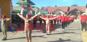 Petugas Bersama Warga Binaan Rutan Unaaha Kompak Ikut Tarian Kolosal Indonesia Bekerja