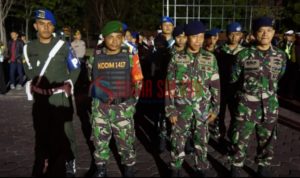 Patroli Gabungan TNI – Polri di Kendari, Jelang Pelantikan Presiden dan Wakil Presiden