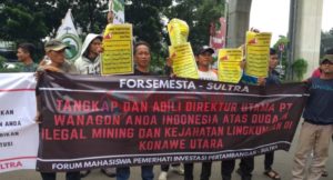 Masih Beraktivitas, Forsemesta Sultra Minta Polri Tangkap Dirut PT. WAI