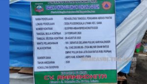 Proyek Rehabilitasi Penahan Abrasi Pantai Pudonggala Utama Dikeluhkan Warga, Ini Penjelasan Kades Setempat