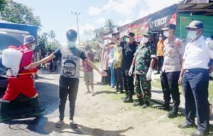 Putus Rantai Penyebaran Virus Corona, Pemda Konut Semprotkan Disinfektan di Akses Keluar-Masuk Wilayah Konut