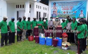 Pemerintah Desa Pudonggala Utama Konut Serahkan Sarpras ke Relawan Covid -19