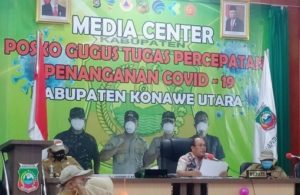 Rakor Se-Sultra , Pemda Konut Laporkan Upaya Percepatan Penanganan Covid-19