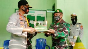 Sambangi Kantor Koramil Unaaha, Kapolres Konawe Ucapkan Selamat HUT TNI ke 75