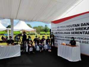 KPU Koltim Gelar Simulasi Pungut Hitung Suara di Tengah Pandemi Covid-19