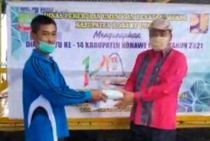 Peringati HUT Konut Ke-14, Dinas PUPR Salurkan Ribuan Masker