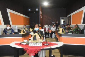 Bupati Soppeng Bersama Forkopimda Hadiri Rakor Penegakan Protokol Kesehatan dan Penanganan Covid-19