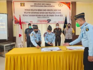 Zona Integritas Menuju WBK dan WBBM, Rutan Unaaha Deklarasi Janji Kinerja