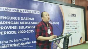 Berikan Sambutan Pengukuhan Pengurus JMSI, Ruksamin: Media yang Membesarkan Saya