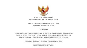 Peraturan Bupati Buton Utara Nomor 10 Tahun 2021 Tentang Pola Karir PNS