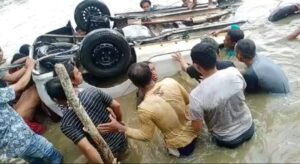 Mobil Tenggelam Berhasil Dievakuasi, Tiga Penumpang Ditemukan Dalam Kondisi Tak Bernyawa