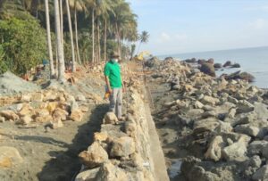 Pemdes Pudonggala Utama Siap Mengawal Program Pembangunan Abrasi Pantai