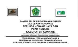 Penerimaan Direksi Serta Dewan Pengawas Perusda dan PDAM Konawe Diperpanjang, Berikut Persyaratan Calon