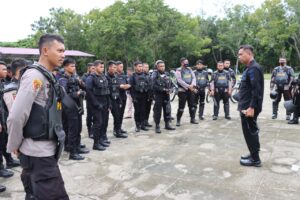 Polres Konawe Bersama Personel BKO Brimob Polda Sultra Gelar Latihan Raimas