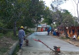 PT VDNIP Bangun Jalan Beton di Desa Tani Indah, Kades: Semoga Memperlancar Lalu Lintas Perekonomian Masyarakat