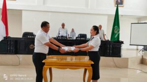 Rapat Paripurna: DPRD Konawe Menerima Dokumen RAPBD Perubahan Tahun 2022 Dari Pemda