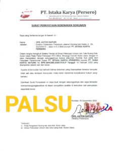 PT Nusa Karya Natura Diduga Palsukan Pengalaman Perusahaan, Yudi Kristanto; Itu Jelas Rekayasa