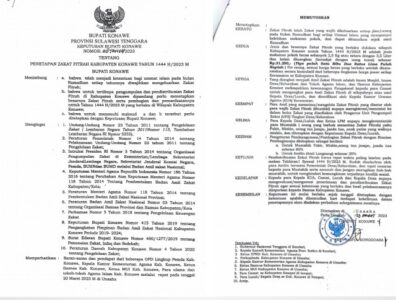 Pemda Konawe Tetapkan Besaran Zakat Fitrah 1444 Hijriah, Berikut Rinciannya