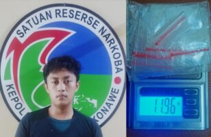 Ungkap Peredaran Narkotika, Sat Res Narkoba Polres Konawe Amankan 11, 96 Gram Sabu – Sabu