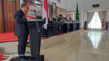 Hadiri Rapat Paripurna di Gedung DPRD, PJ Bupati Konawe Sampaikan Program 100 Hari Kerja