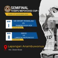 Turnamen Bola Voli Tosepu Mepokoaso Cup 1 Memasuki Babak Semifinal, Empat Tim Ini Berebut Tiket Final