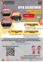 Bawaslu Konawe Membuka Pendaftaran Calon Anggota Panwascam Tongauna Utara