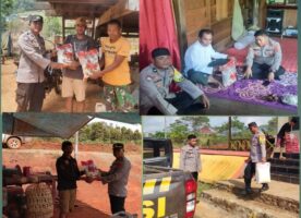 Memperingati Hari Pahlawan, Polsek Routa Salurkan Bantuan Beras