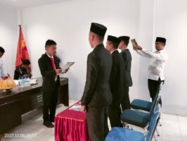 Pelantikan Anggota Panwascam Tongauna Utara, Begini Harapan Ketua Bawaslu Konawe