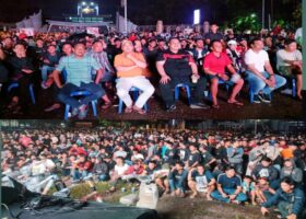 Yudhi Gemoy Nobar Laga Semifinal Timnas Versus Uzbekistan Bersama Ribuan Warga Kendari