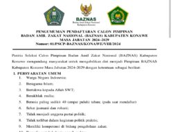 Baznas Konawe Buka Seleksi Calon Pimpinan Periode 2024 – 2029, Berikut Persyaratannya