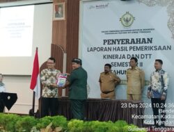 Hadiri Penyerahan LHP, Ketua DPRD Konawe Didaulat Berikan Sambutan