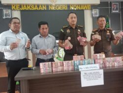 Kejari Konawe Terima Pengembalian Hasil Korupsi Dinas Perhubungan