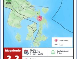 Gempa Magnitudo 2,2 Guncang Konawe Selatan