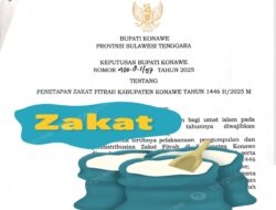 Pemda Konawe Tetapkan Besaran Zakat Fitrah 1446 H/2025 M, Ini Rinciannya