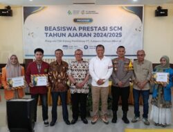 PT SCM Tebar Asa Pendidikan di Routa, 53 Mahasiswa Terima Beasiswa Prestasi