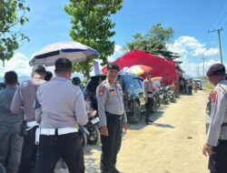 Pastikan Situasi Tetap Aman dan Kondusif, Satuan Samapta Polres Konawe Kawal Panen Raya