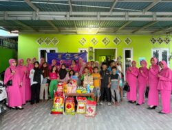Peduli Sesama, Ditbinmas Polda Sultra dan Bhayangkari Gelar Bakti Sosial di Dua Panti Asuhan Kendari