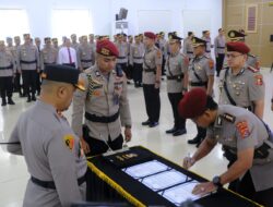 Kapolda Sultra Pimpin Sertijab Sejumlah Pejabat Utama dan Kapolresta Kendari