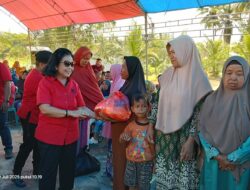 Peduli Wong Cilik, Ketua DPP PDIP Wiryanti Sukamdani Salurkan Bantuan di Konawe