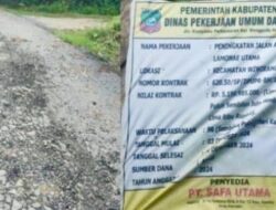 Baru Setahun Dikerjakan, Proyek Jalan Rp5 Miliar di Wiwirano Konut Rusak Parah
