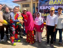 Polres Konawe Gelar “Trabas Kamtibmas”: Gas Motor Trail Sambil Bagi Bansos ke Pelosok Desa